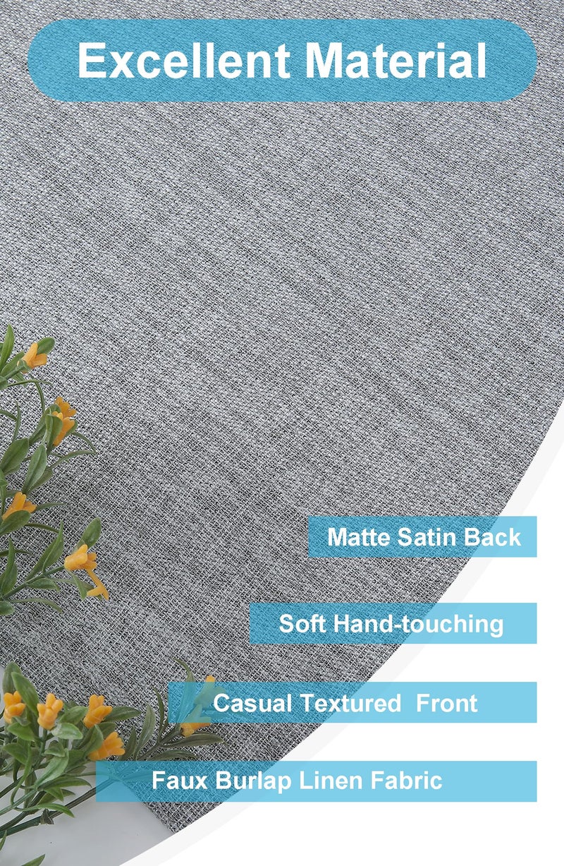 DecoHongDi 4 PCs Blackout Valance, Grommets Top Valance for Kitchen Windows/Bathroom/Living Room/Bedroom for Privacy Decorative, Linen Textural Window Valances (52 Wx18 L Inches,Grey) - Image 2